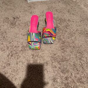 Rouge! Multicolor Swirl Women's Mules